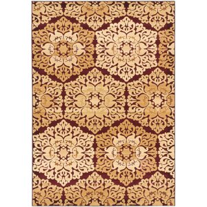 Brundrett Burgundy/Ivory Area Rug