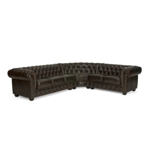 Ecksofa Chesterfield aus Echtleder von Massivum