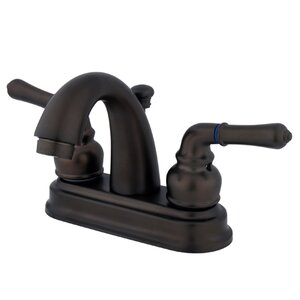 Naples Double Handle Centerset Bathroom Sink Faucet with ABS Pop-Up Drain