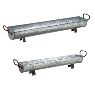 Galvanized Water Trough Wayfair Whitton Galvanized 2 Piece Metal Trough Set