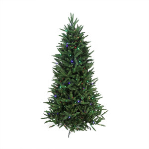 9' Pine Artificial Christmas Tree with Clear and Multi Lights