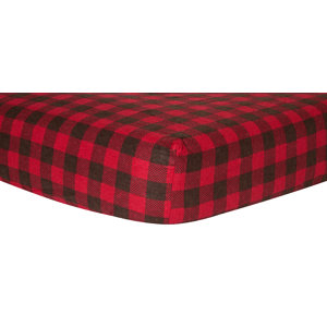 Check Print Fitted Crib Sheet