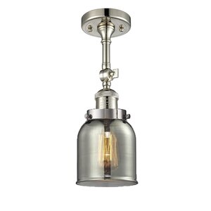 Bell Glass 1-Light Semi Flush Mount