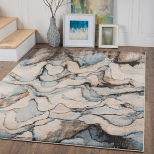 Modern Contemporary Carpet Tiles Allmodern Kirkwood Blue Gray Area Rug