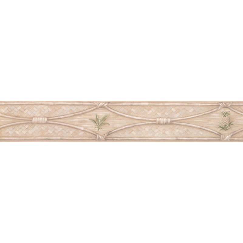 York Wallcoverings Retro Design 15 L X 4 W Beautiful Wicker Fence With Pinecone Wallpaper Border Wayfair