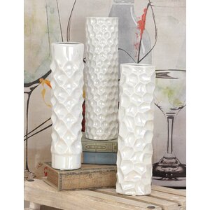 3 Piece Ceramic Vase Set