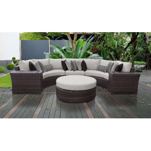 Oversized Patio Furniture Wayfair Kathy Ireland Homes Gardens River Brook 6 Piece Outdoor Wicker Patio Furniture Set 06c