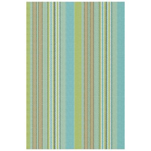 Flat Woven Green Area Rug