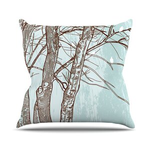 Winter Trees Throw Pillow