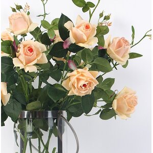 Luxury Real Touch 2 Bloom Rose Stem