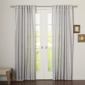 Solid Sheer Rod Pocket Curtain Panels (Set of 2)