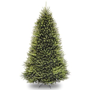 Fir 9' Hinged Green Artificial Christmas Tree and Stand