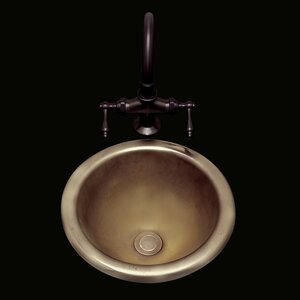 Donna Ceramic Circular Drop-In Bathroom Sink with Overflow