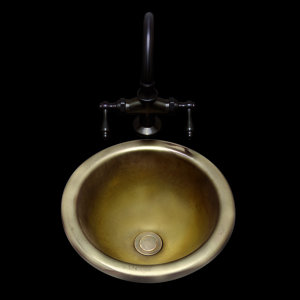 Donna Ceramic Circular Drop-In Bathroom Sink with Overflow