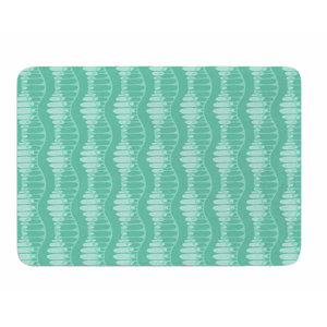 Mod Waves by Holly Helgeson Memory Foam Bath Mat