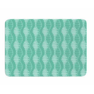 Mod Waves by Holly Helgeson Memory Foam Bath Mat