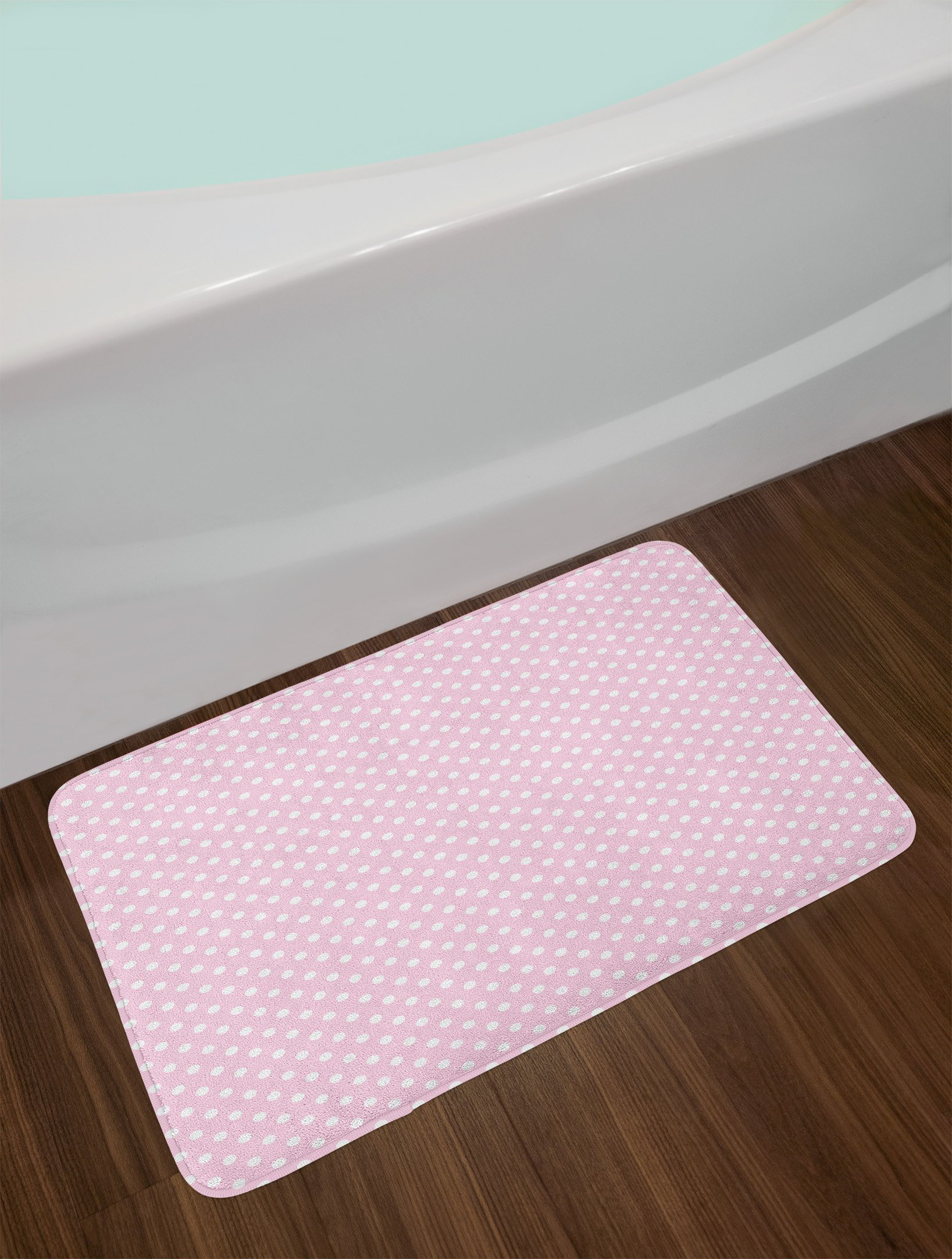 East Urban Home Polka Dots Tiny Little Bridal Nursery Kids Room East Urban Home Polka Dots Tiny Little Bridal Nursery Kids Room Pattern Non Slip Plush Bath Rug Wayfair