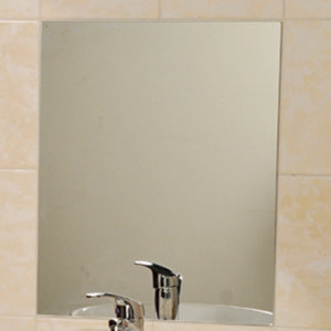 Mirrorfina Adhesive Rectangular Decorative Bathroom Wall Mirror