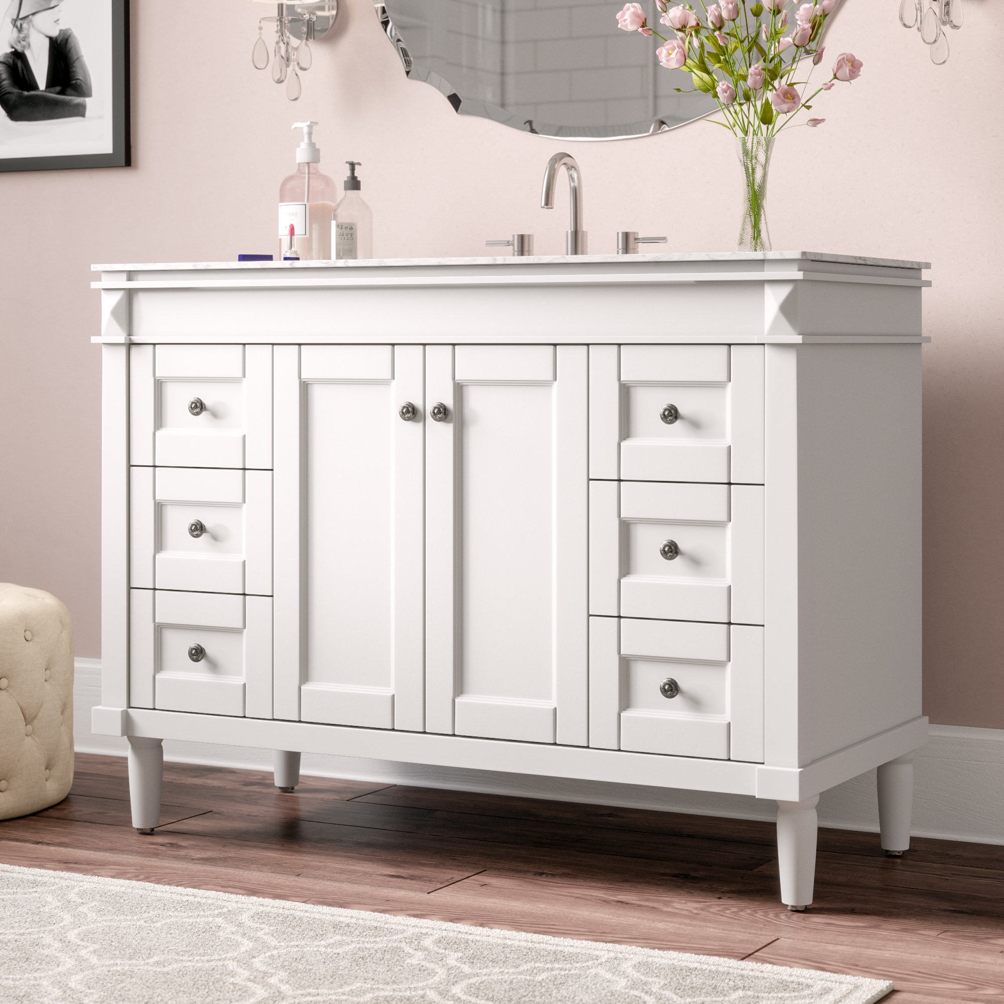 House Of Hampton Zemple 48 Bathroom Vanity Base Only Reviews House Of Hampton Zemple 48 Bathroom Vanity Base Only Reviews Wayfair