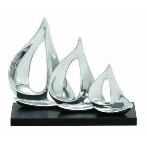 Whitefield Silver Aluminum Three Sail Sculpture