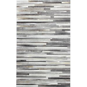 Jaimie Hand Stitched Gray Area Rug