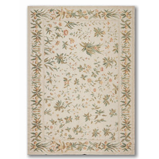 French Needlepoint Rug Wayfair One Of A Kind Emrick French Needlepoint Country Cottage 6 X 9 Wool Brown Green Beige Area Rug