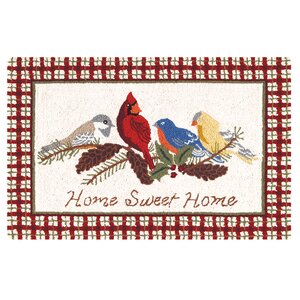 Allegra Home Sweet Home Wool Red Area Rug