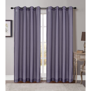 Soho Solid Sheer Grommet Curtain Panels (Set of 2)