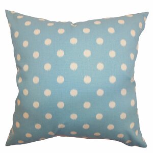 Bienville Ikat Dots Cotton Throw Pillow