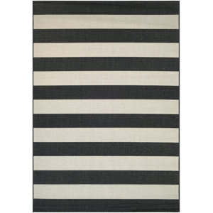 Gallinas Onyx/ Ivory Indoor/Outdoor Area Rug
