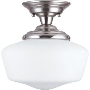 Panacea Traditional 1-Light Semi Flush Mount