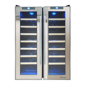 48 Bottle Dual Zone Freestanding Wine Cooler by Vinotemp
