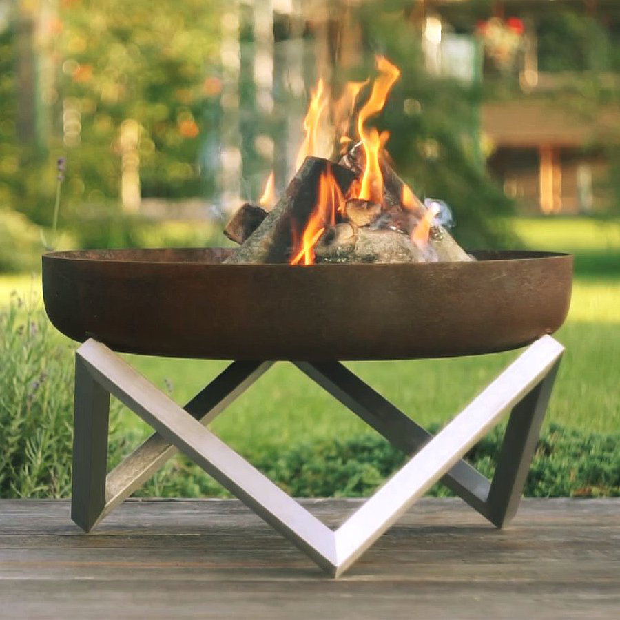 Curonian Memel Stainless Steel Wood Burning Fire Pit Reviews