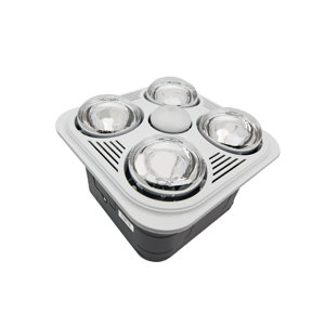 90 CFM Bathroom Fan with Heater and Light