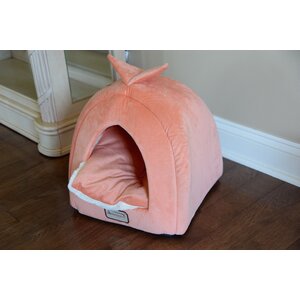 Cat Bed in Orange and Ivory