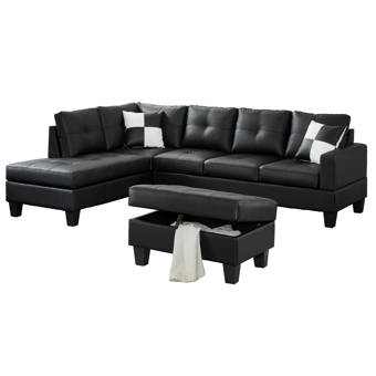 Hokku Designs Klyne Right Hand Facing Sectional With Ottoman