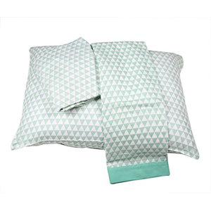 Noah Tribal Triangles Muslin 3 Piece Toddler Bedding Set