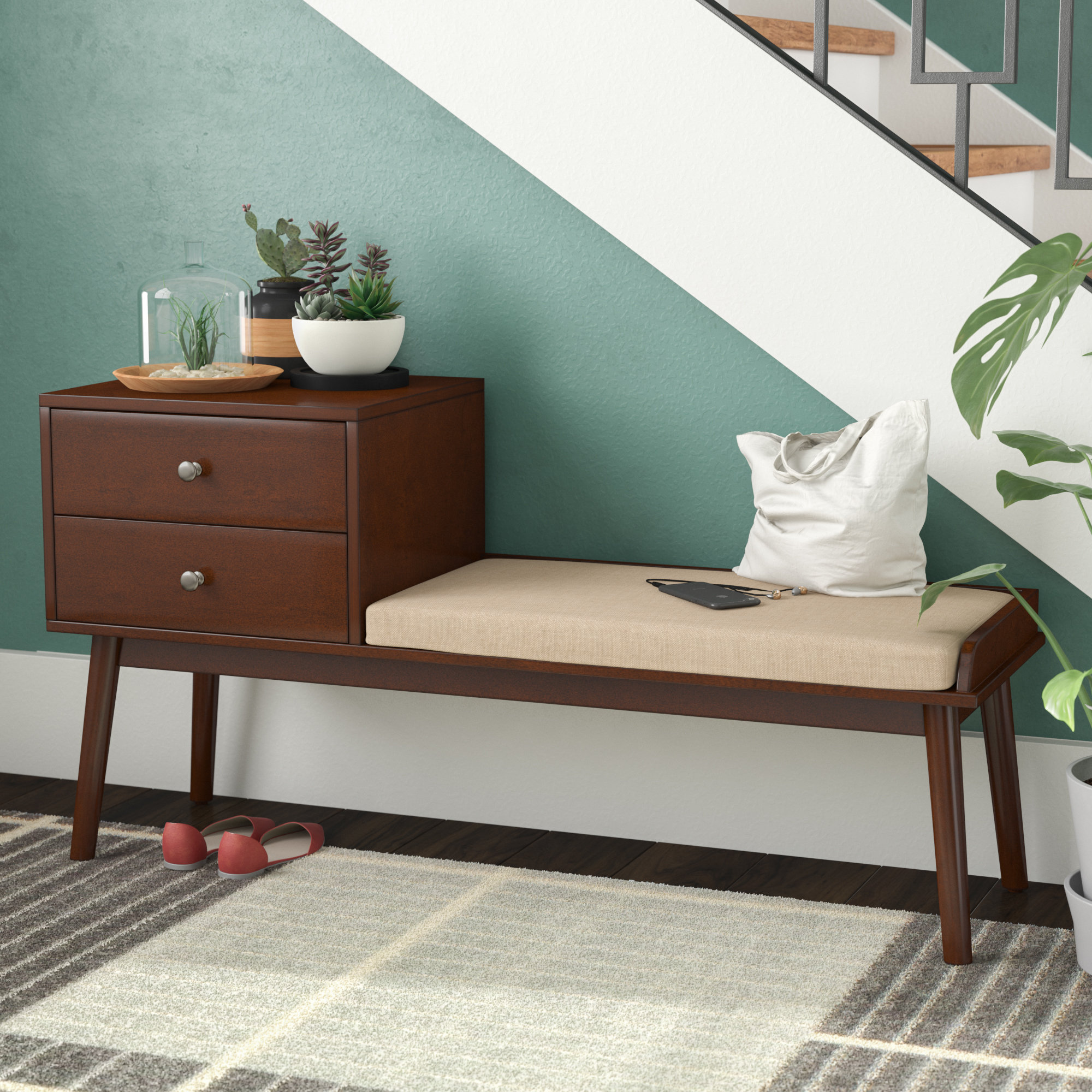 George Oliver Bullock Van Dyke Upholstered Storage Bench Reviews