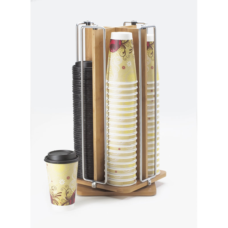 rotating bamboo cosmetic vanity organizer