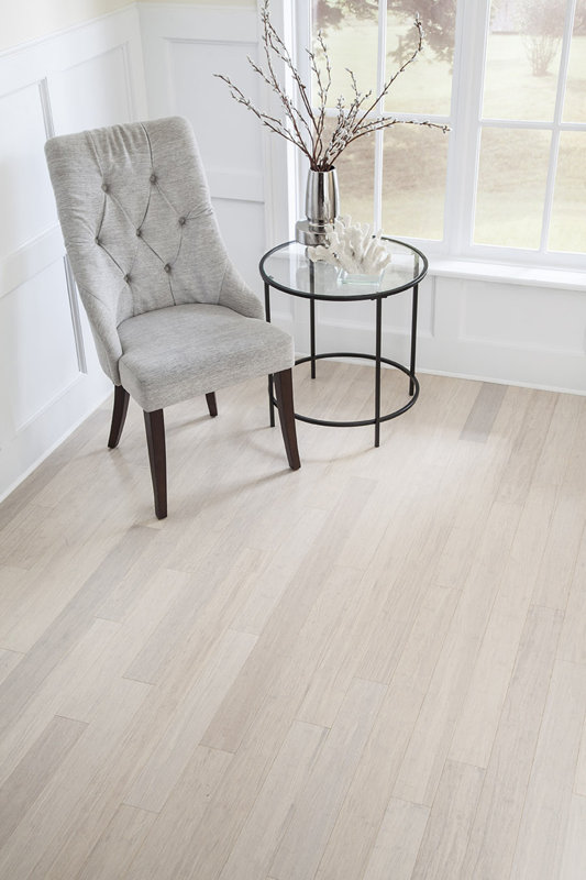35/8" Solid Bamboo Flooring in White & Reviews AllModern