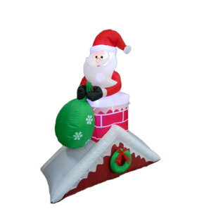 Santa Claus on Roof Christmas Decoration