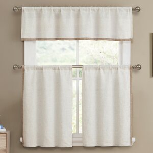 Welsch 3 Piece Kitchen Curtain Set