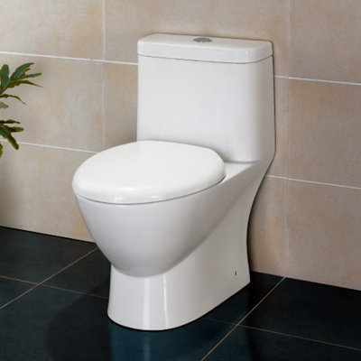 Ariel Bath Platinum Adriana Dual-Flush Elongated One-Piece Toilet ... Ariel Bath Platinum Adriana Dual-Flush Elongated One-Piece Toilet ...