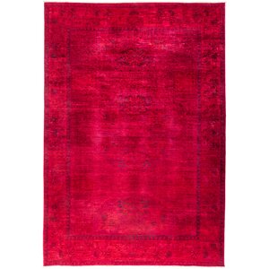 One-of-a-Kind Vibrance Hand-Knotted Red Area Rug