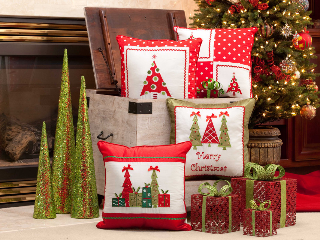 The Holiday Aisle Christmas Trees Throw Pillow & Reviews Wayfair