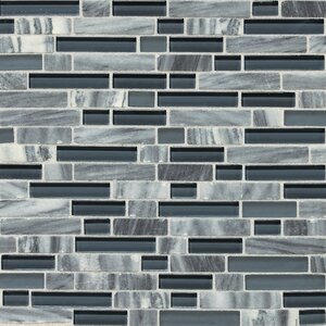 Stone Radiance Random Sized Slate Mosaic Tile in Glacier Gray Marble