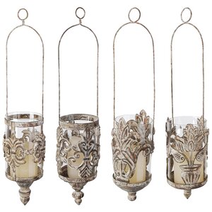 4 Piece Metal Hanging Lantern Set