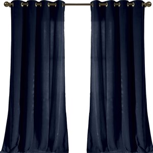 Karina Solid Semi-Sheer Grommet Curtain Panels (Set of 2)