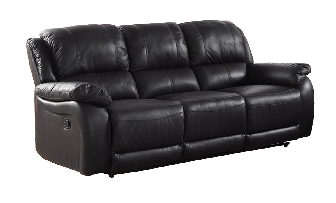 Laude Run Juan Leather Reclining Sofa Reviews Wayfair