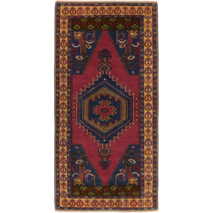 Mediterranean Rug Wayfair One Of A Kind Braintree Vintage Hand Knotted Dark Pink Area Rug